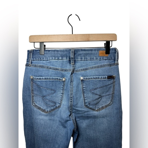 7 For All Mankind Women’s Skinny Jeans Blue Size 6 Mid Rise Stretch Denim - Picture 6 of 10